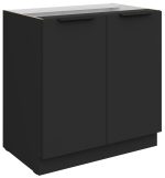 Επιδαπέδιο ντουλάπι Arianna 80 D 2F BB-Μαύρο