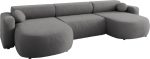 Γωνιακός καναπές Nicelo U-Γκρι
