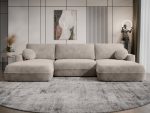 Γωνιακός Καναπές Fuego U-Μπεζ - Image 2