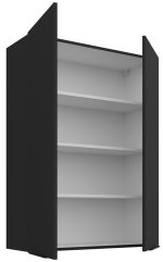 Κρεμαστό ντουλάπι Arianna 80 G 108 2F-Μαύρο - Image 2