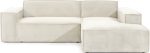 Γωνιακός καναπές Fubu-Εκρού-Δεξιά