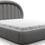 Επενδυμένο κρεβάτι Circle-140 x 200-Γκρι