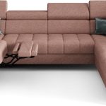 Γωνιακός καναπές Calyra Max I Relax-Σομόν-Δεξιά