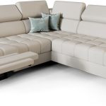 Γωνιακός καναπές Calyra II Relax Lthr-Κρεμ-Αριστερή