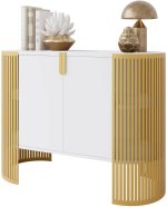 Μπουφές Fikoli III-Λευκό - Χρυσό - Image 4