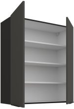 Κρεμαστό ντουλάπι Arianna 80 G 90 2F-Γκρι - Image 2