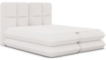 Επενδυμένο κρεβάτι Tario-Λευκό-140 x 200