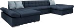 Γωνιακός καναπές Alia-Μπλε Σκούρο