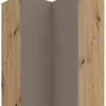 Κρεμαστό ντουλάπι γωνιακό Arianna 60x60 GN 90 2F-Γκρέζ