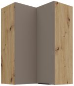 Κρεμαστό ντουλάπι γωνιακό Arianna 60x60 GN 90 2F-Γκρέζ