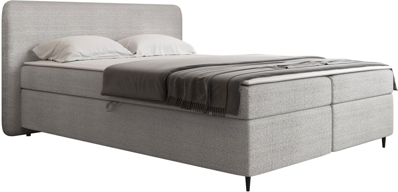 uvmx6tyugt3gymxhhx9poak38svc Επενδυμένο κρεβάτι Boho II-180 x 200-Γκρι Ανοιχτό - Image 1