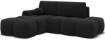 Γωνιακός Καναπές Vitalo-Μαύρο-Αριστερή