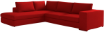 Γωνιακός καναπές Carla-Δεξιά-260φ 200β-Κόκκινο