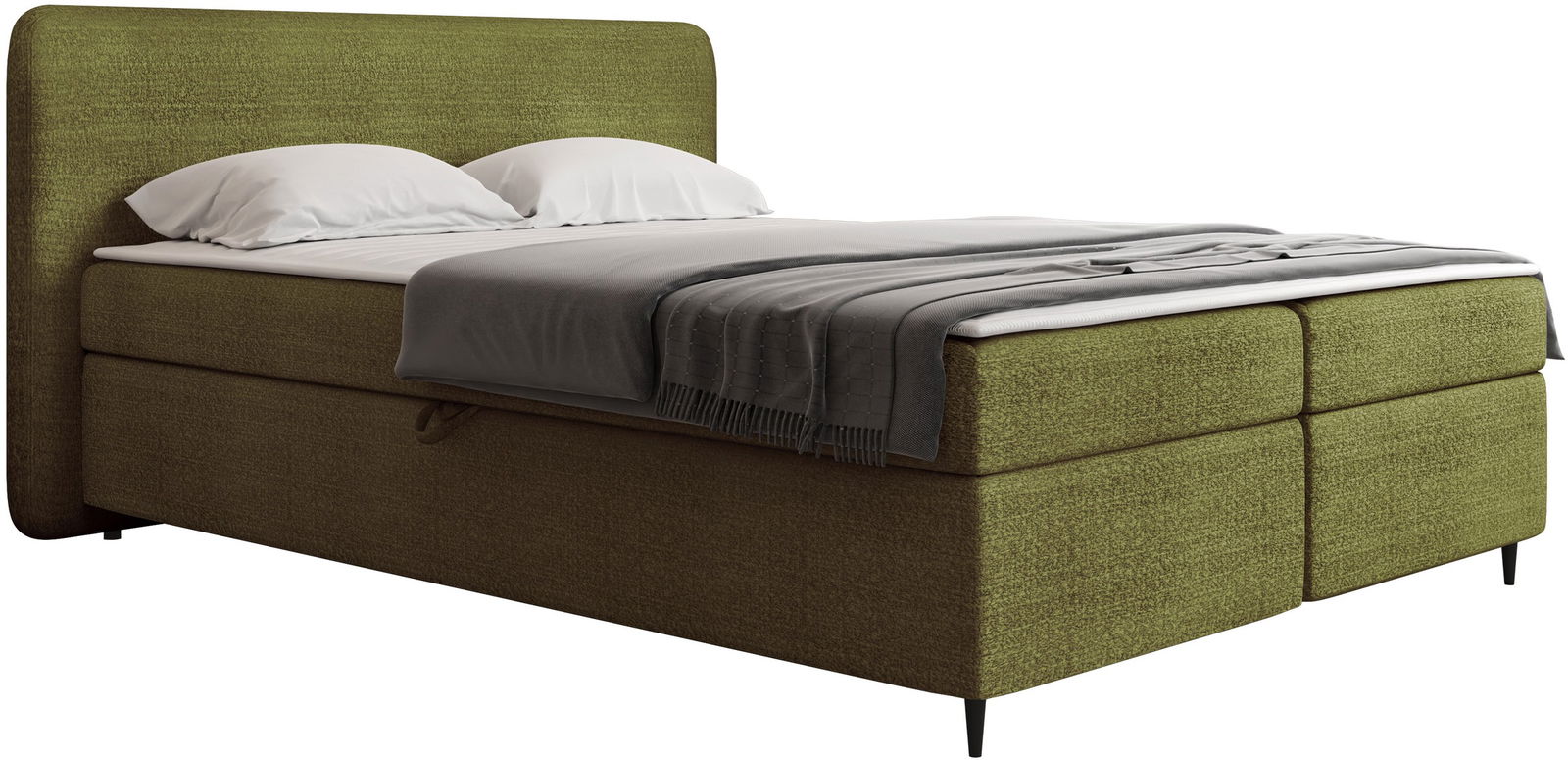 v855l76xd204ftruhx0xcguv83mh Επενδυμένο κρεβάτι Boho II-140 x 200-Πράσινο - Image 1