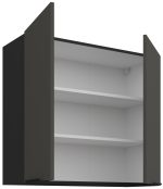 Κρεμαστό ντουλάπι Arianna 80 G 72 2F-Γκρι - Image 2