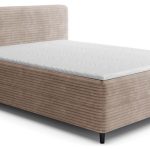 Επενδυμένο κρεβάτι Ciroko-Μπεζ-180 x 200