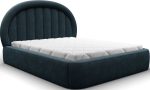 Επενδυμένο κρεβάτι Circle-140 x 200-Μπλε Σκούρο