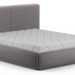 Επενδυμένο κρεβάτι Milora-Γκρι-180 x 200