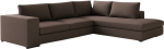 Γωνιακός καναπές Carla-Αριστερή-260φ 200β-Σοκολατί