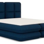 Επενδυμένο κρεβάτι Tario-Μπλε-160 x 200
