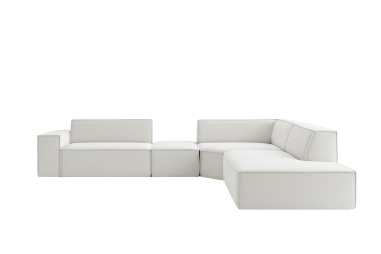 wdkr37xwzdxkubl0lxxwfmlonr2g Γωνιακός καναπές Fubu L-Εκρού-Δεξιά - Image 1