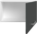 Κρεμαστό ντουλάπι Jeden 60B-Γκρι Γυαλιστερό - Λευκό - Image 3