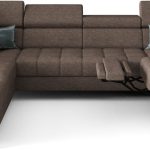 Γωνιακός καναπές Calyra Max I Relax-Καφέ-Αριστερή