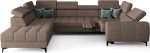 Γωνιακός καναπές Calyra Max I Relax-Καφέ-Αριστερή