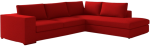 Γωνιακός καναπές Carla-Αριστερή-280φ 220β-Κόκκινο