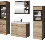 Σετ μπάνιου Madrit I-Ανθρακί - Φυσικό