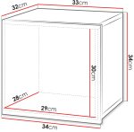 Κρεμαστό ντουλάπι Calabrini mini-Φυσικό Σκούρο - Image 3