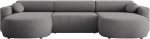 Γωνιακός καναπές Nicelo U-Γκρι - Image 4