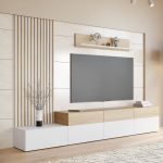 Σύνθετο Σαλονιού Narezi II-Λευκό - Φυσικό