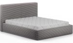 Επενδυμένο κρεβάτι Milora-Γκρι-140 x 200