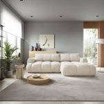 Γωνιακός καναπές Mitto-Krem-Δεξιά