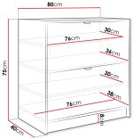 Παπουτσοθήκη Tireno 2K-Λευκό - Image 3