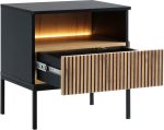 Κομοδίνο Sento-Φυσικό - Μαύρο - Image 4