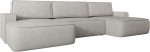 Γωνιακός καναπές Mono U-Γκρι Ανοιχτό