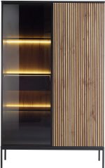 Βιτρίνα Sento-Φυσικό - Μαύρο - Image 4