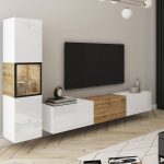 Σύνθεση σαλονιού Berlin I-Λευκό - Φυσικό