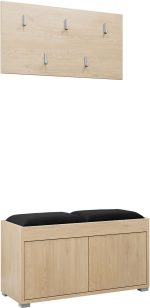 Έπιπλο υποδοχής Gesita-Φυσικό - Μαύρο