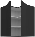 Κρεμαστό ντουλάπι γωνιακό Arianna 60x60 GN 72 2F-Μαύρο - Image 2