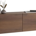 Έπιπλο τηλεόρασης Calabrini-Μήκος: 100 εκ.-Φυσικό Σκούρο