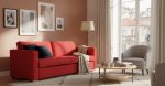 Καναπές Smart  Διθέσιος-140φ 90β εκ.-Κόκκινο - Image 2