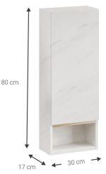 Κρεμαστή στήλη μπάνιου Dalmo-Λευκό Μάρμαρο - Image 3