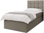 Επενδυμένο Κρεβάτι Luanda Single-Γκρεζ-90x200