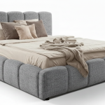 Επενδυμένο κρεβάτι  Poni-180 x 200-Γκρι