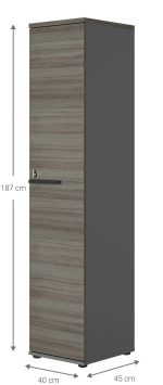 Ντουλάπα SlimSpace-Mauro-Kafe skouro - Image 3