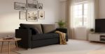Καναπές Smart  Διθέσιος-120φ 90β εκ.-Μαύρο - Image 2
