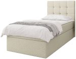 Επενδυμένο Κρεβάτι Luanda Single-Μπεζ-100x200